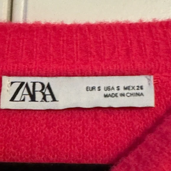 Zara Women’s Pink Cropped Sweater - Picture 4 of 6